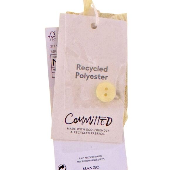 Mango Yellow Floral Embroidery Long Sleeve Knit Cardigan Sweater. Medium. NEW. - Picture 8 of 11